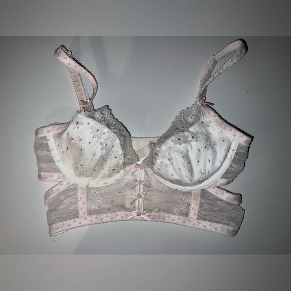 Two Piece For Love and Lemons Evie Longline Bra and Garter - Picture 4 of 13